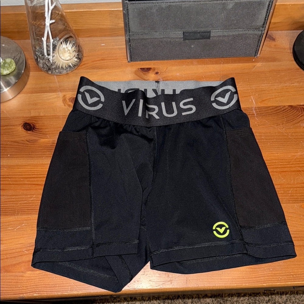 Virus Black Athletic Performance Shorts